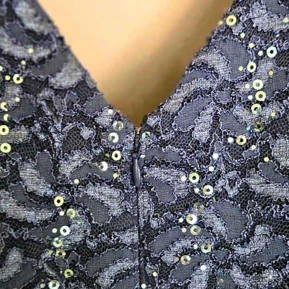 Alex Evenings Women's Long Dress with Sequins - Picture 3 of 5